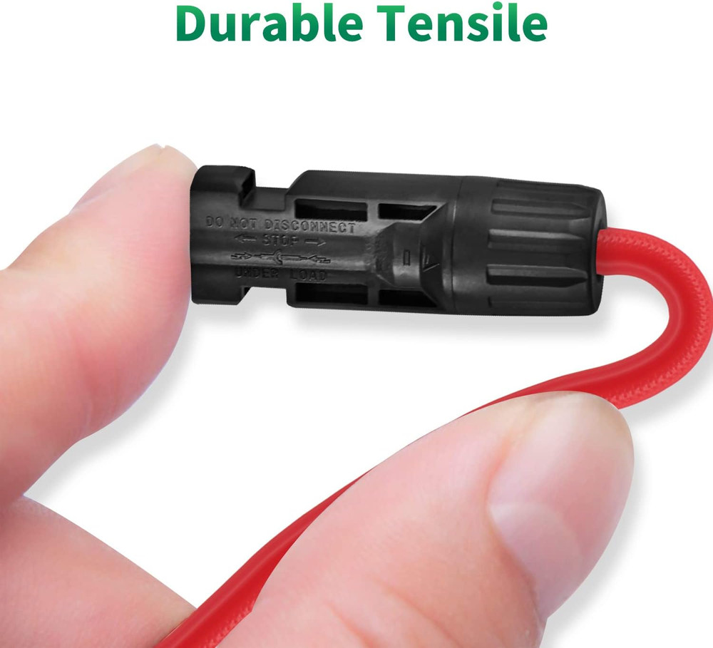 Solar Connectors Y Branch Parallel Adapter 10AWG Cable for Solar Panel (Red &