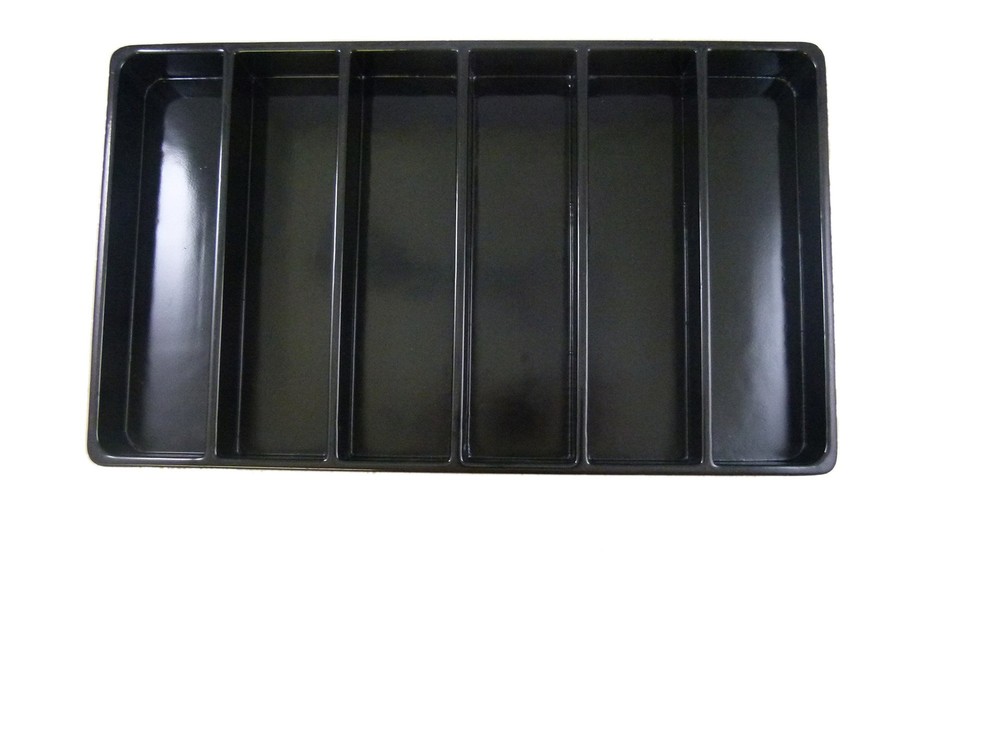 Heavy Duty Jet-Stone White or Black Stackable Plastic Compartment Tray