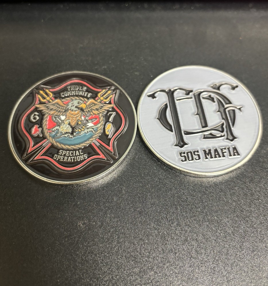 Triple Community Fire Department Challenge Coin