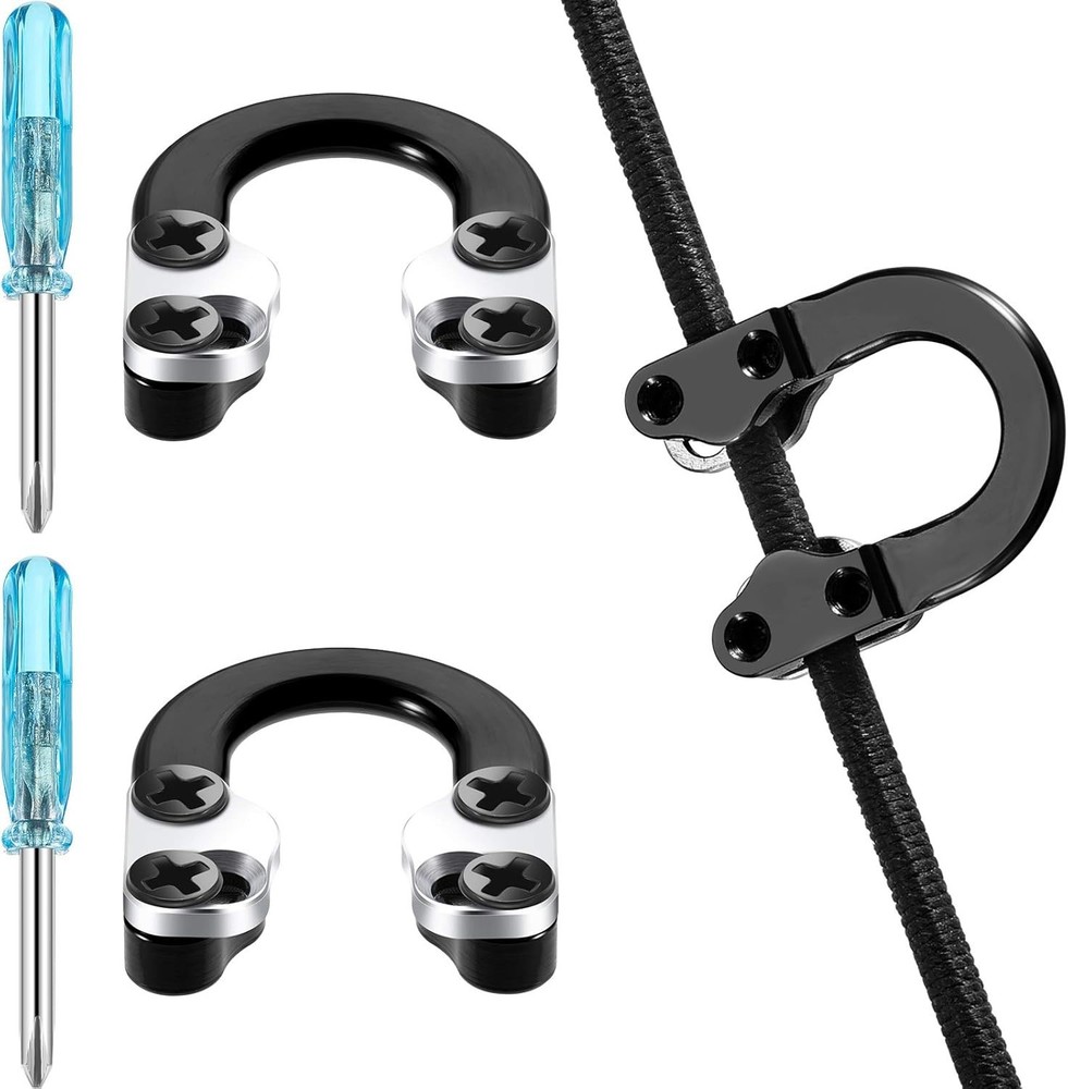 2 Sets Archery D Loop Compound Bow Metal U Nock D Ring Buckle Release Nocking