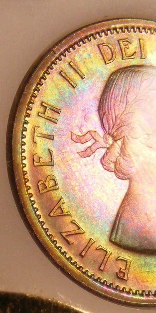 1961 Canada Proof Like Set W/ AWESOME Rainbow Toned Cent !!