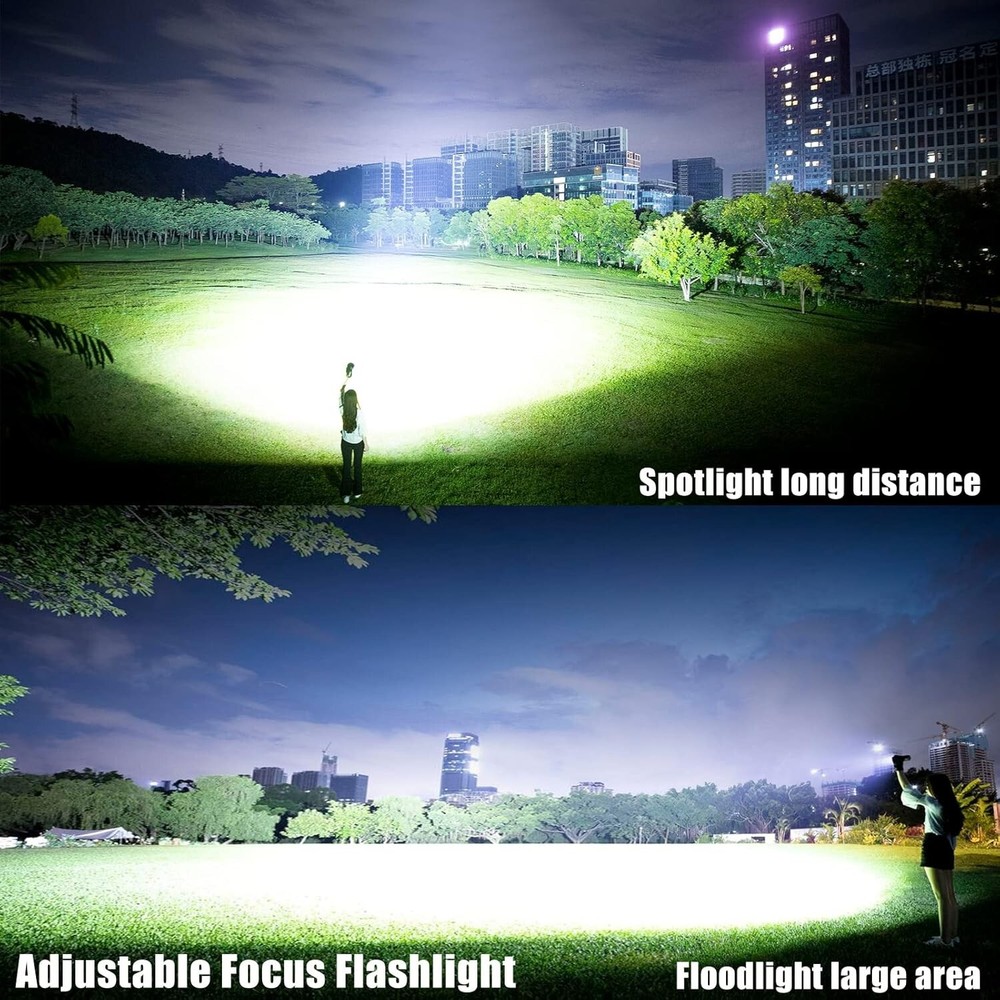 Worlds Brightest Flashlight 200000 lumens OLED Charging Display