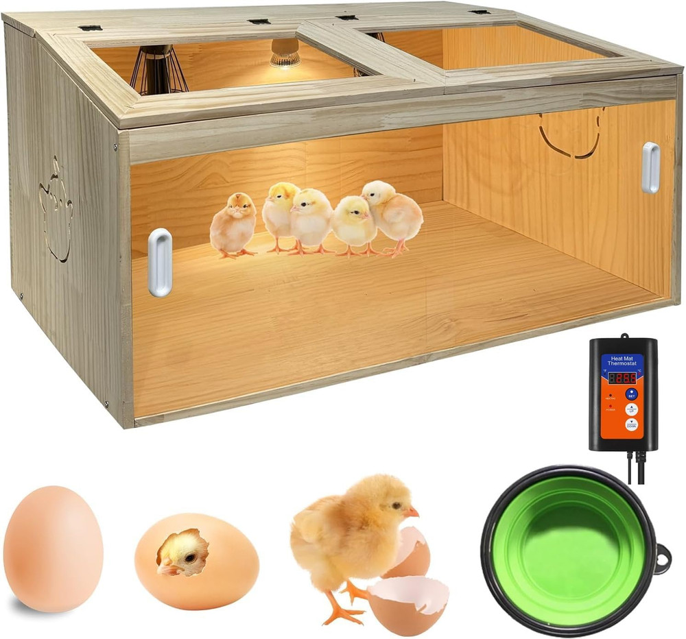 22-Piece Large Chicken Brooder Box 32", All-In-One Kit, up to 35 Chicks Capacity