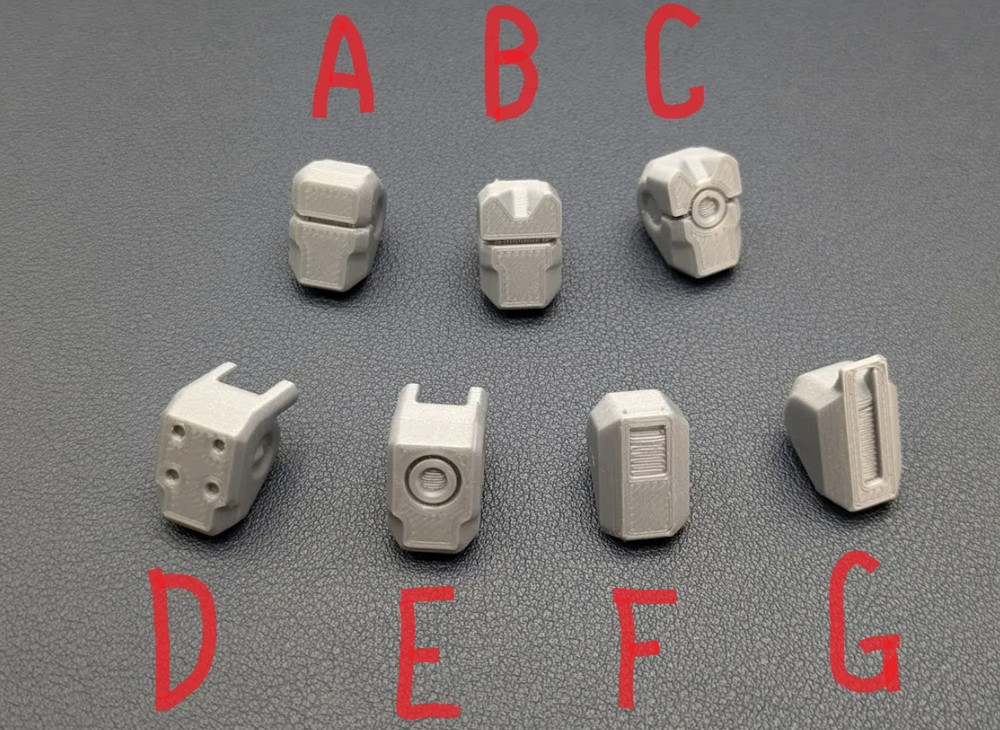 Head Pack 2 for Dummy 13 | 3D Printed Poseable Action Figure Doll Accessories