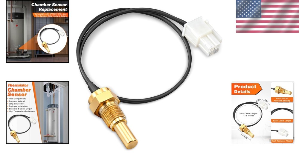 Water Heater Chamber Sensor, Compatible w/ Rheem AP19299, Ultra Low Nox Tankless