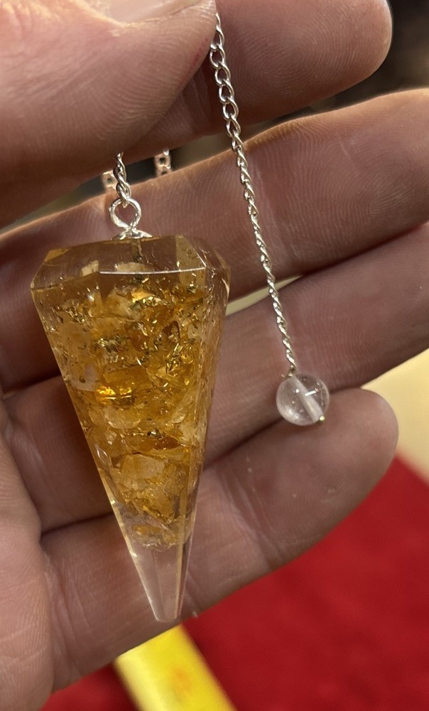 Citrine Orgonite pendulum