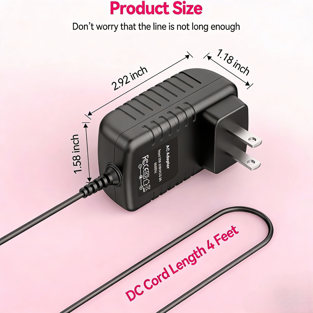 12V Charger For KITPLUS Self-Cleaning Automatic Cat Litter Box
