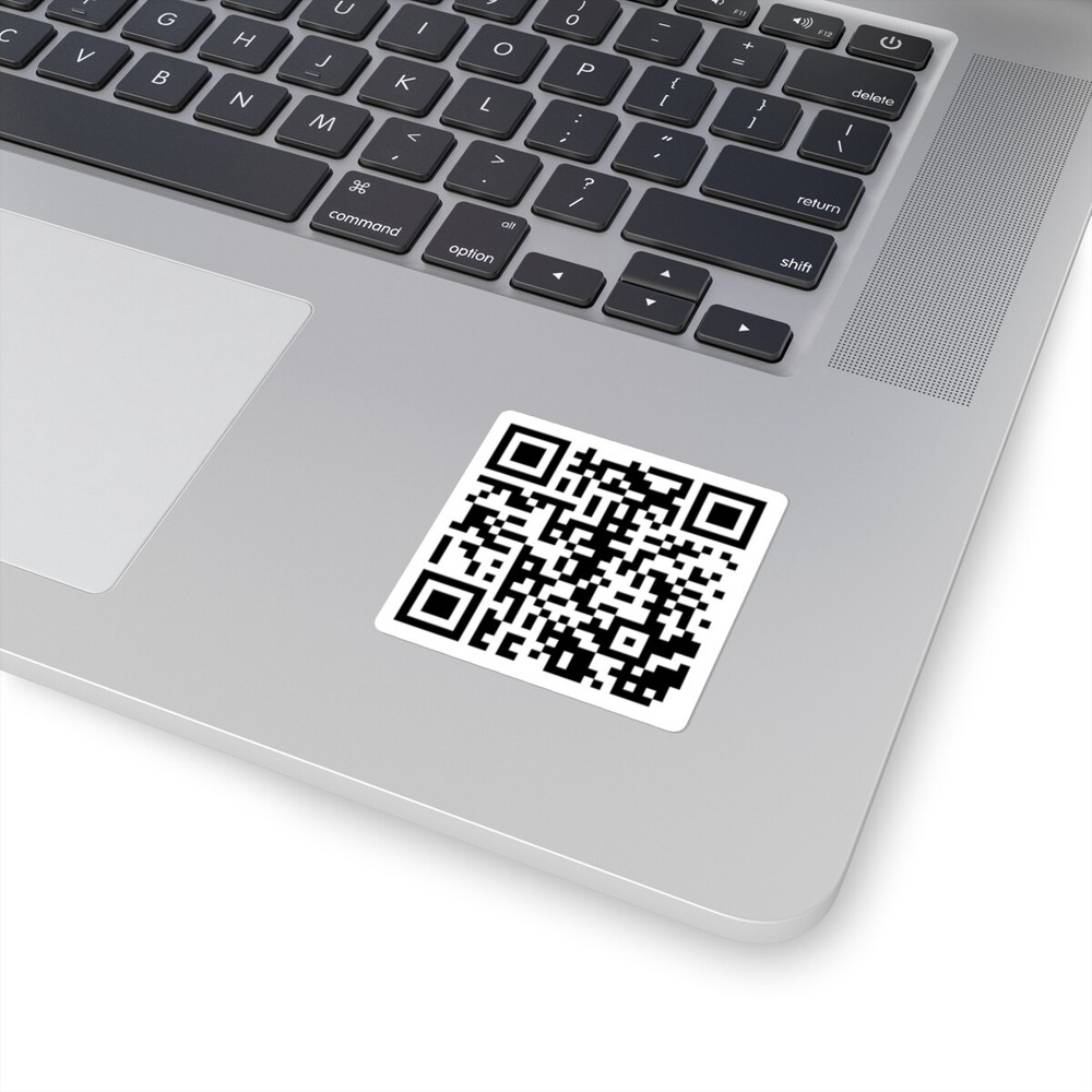Rick Roll Square Sticker!