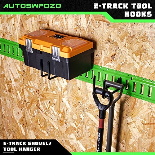 8-Pack E-Track Heavy Duty Shovel/Tool Hanger, E Track Hooks for Tools, 8 Pack