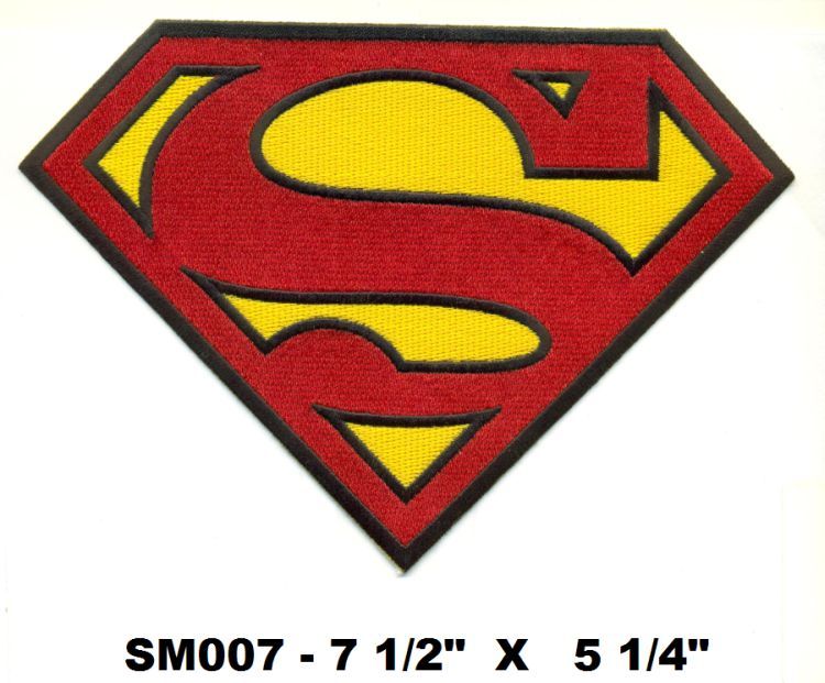 SUPERMAN 7 INCH ACROSS PATCH - SM007