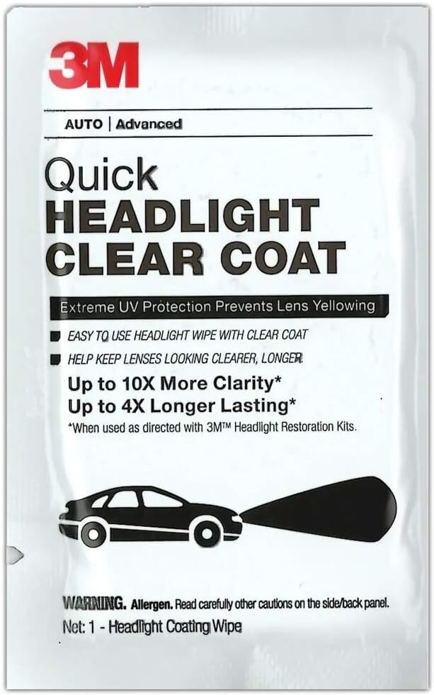 3M Quick Headlight Clear Coat 4x wipe lot