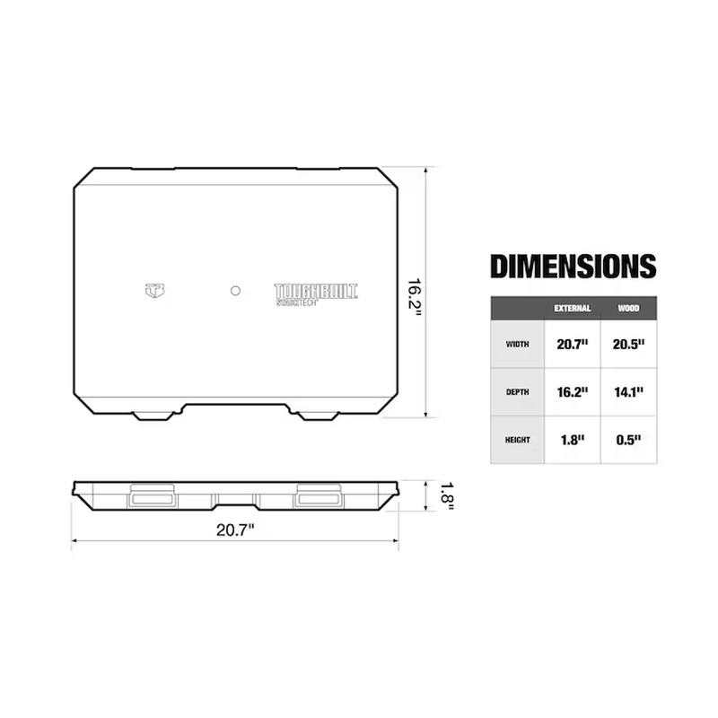 TOUGHBUILT STACKTECH Wood Work Surface