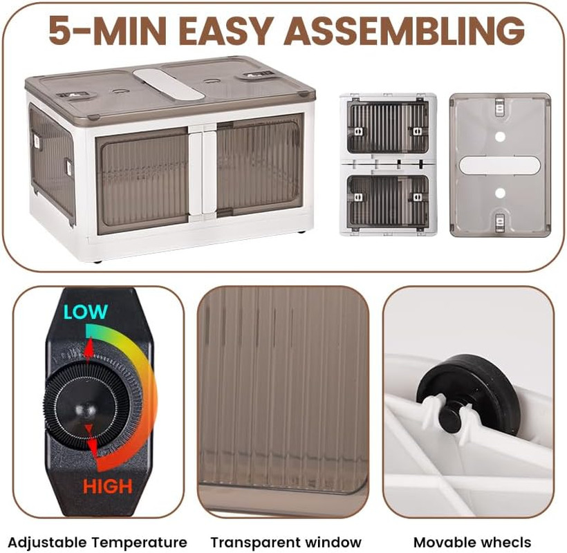 Brooder Box for Chicks Quail Brooder Box with Thermostat Poultry Heater Breeding