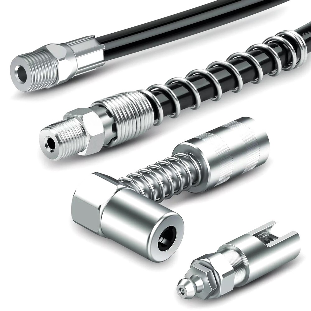 High-quality Right-Angle 90° Push-on Grease Coupler With 1/8 Inch NPT Threads