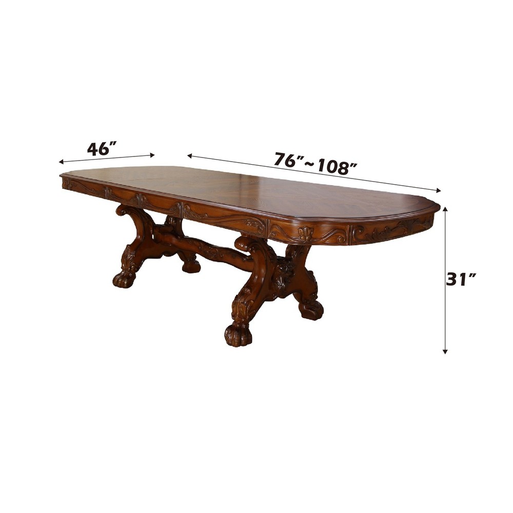 Dresden Cherry Oak Finish Dining Table