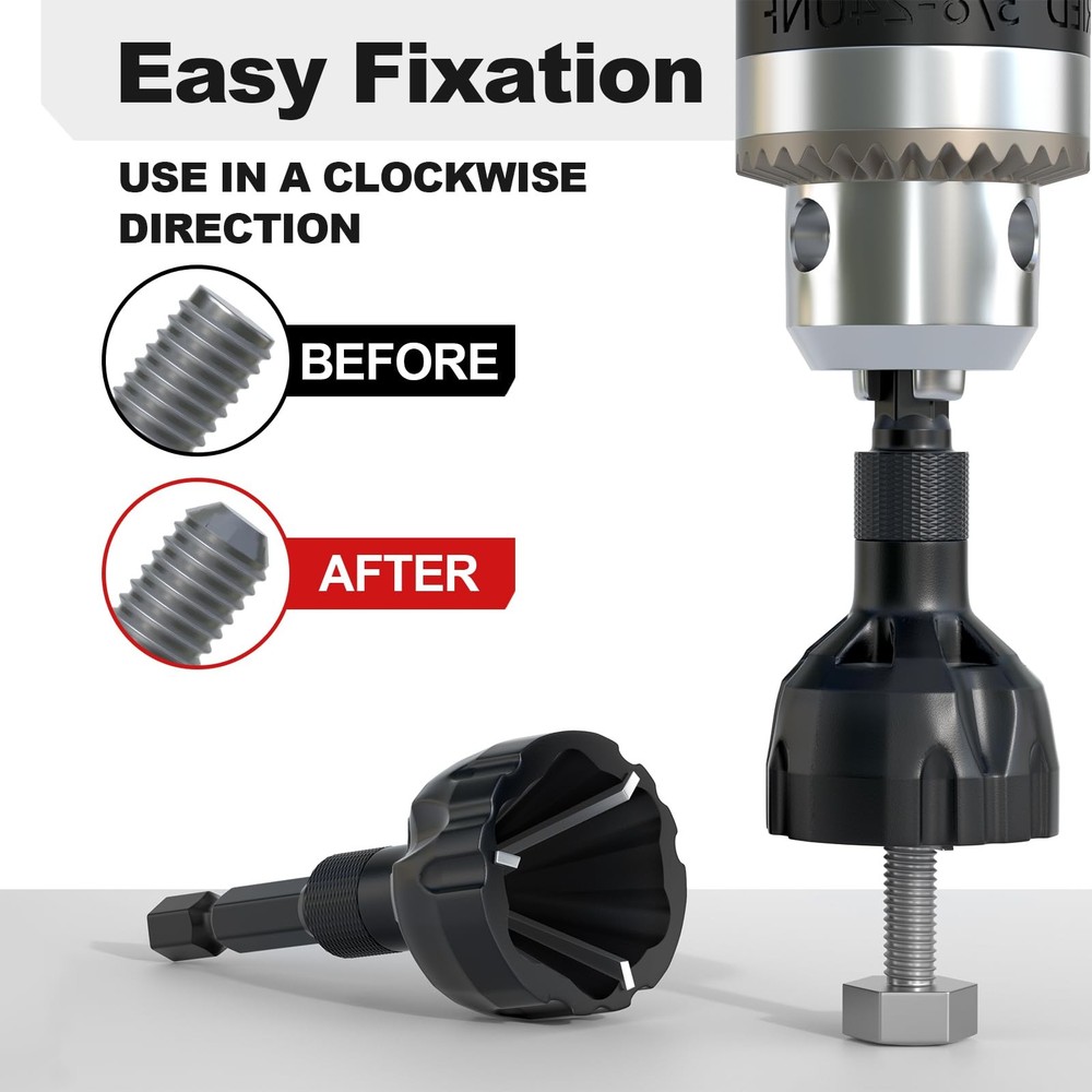 Deburring External Chamfer Tool With Tungsten Carbide Blade, Bolt Thread Repa...