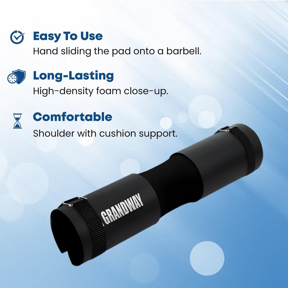 Advanced Squat Pad - Barbell Pad for Hip Thrusts, Squats & Lunges - Neck & Sh...