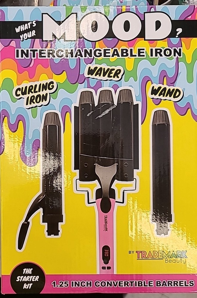 Trademark Beauty Mood Interchangeable Hair Curling Iron  .Use once