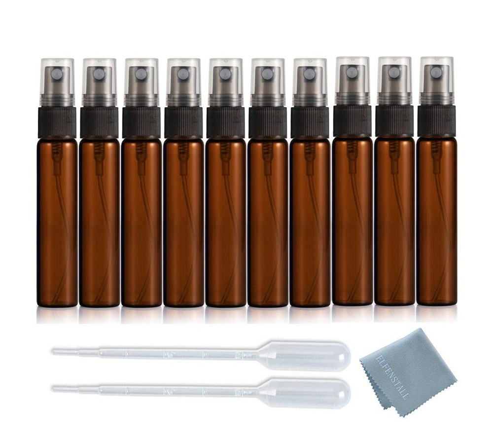 25 Pack Set 10ML Protable Refill Bulk Atomizer Spray Travel Perfume Bottle