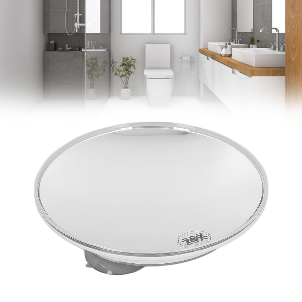 20X Magnifying Mirror With 3 Suction Cups Space Saving Round Strong Suction