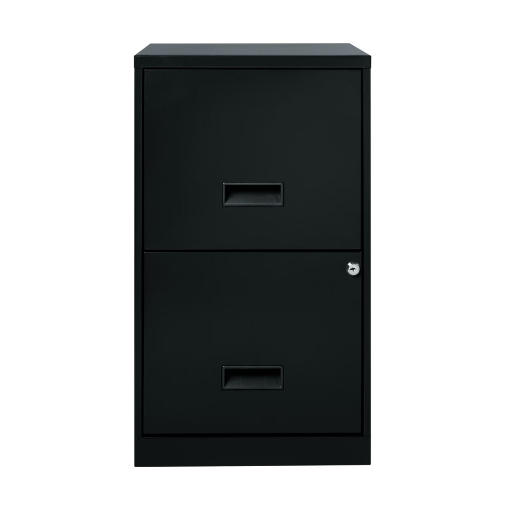 Space Solutions 18" Deep 2 Drawer Letter Width Vertical File Cabinet, Black