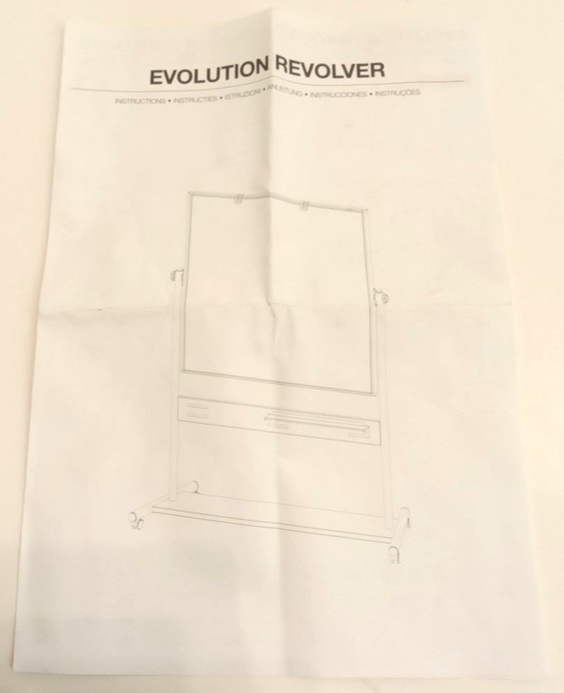 MasterVision Evolution Revolver Mobile Dry-Eraseboard Easel Casters & Hardware