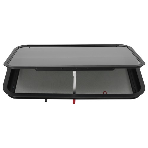 RV Window Push Out Glass Camper Exit Window Rectangular Venting Window 38-42mm