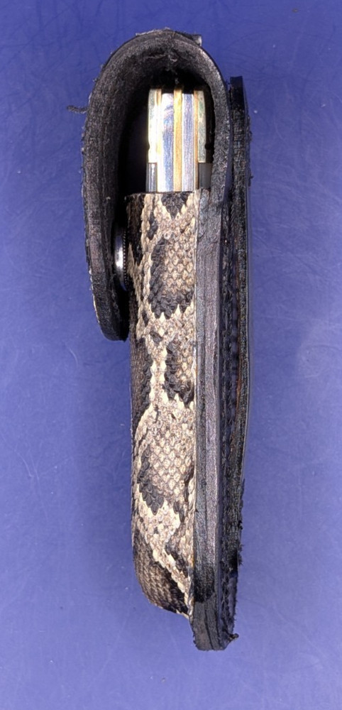 Genuine Burmese Python Snakeskin 4"X2" Folding Knife Case Sheath Only Item #641