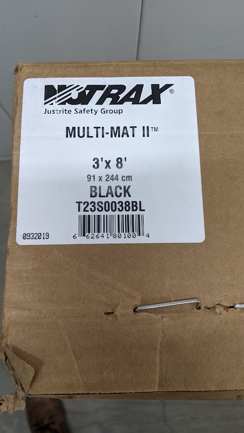 NoTrax Multi-Mat II Reversible Drainage Mat, 3' x 8', black