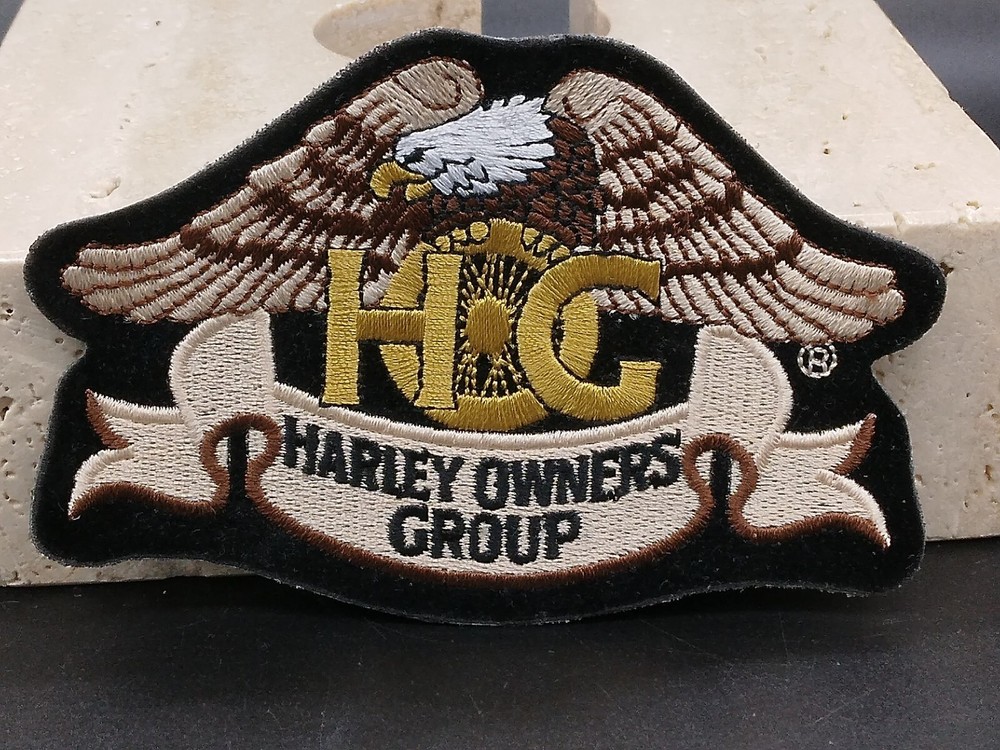 Harley Davidson Owners Group Eagle Patch HOG Motorcycle Tan