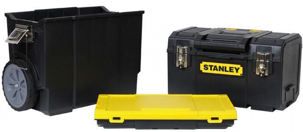 3 in 1 Detachable Rolling Tool Box Mobile Work Center Portable Lockable 11 in.