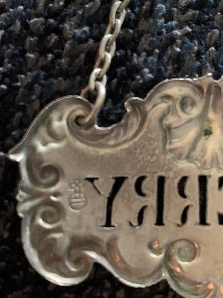 Sterling Silver Decanter Label Sherry
