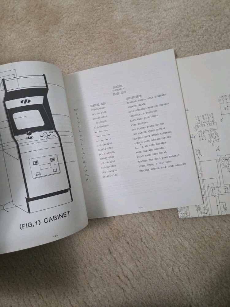 Centuri Vanguard Service Manual Arcade Game