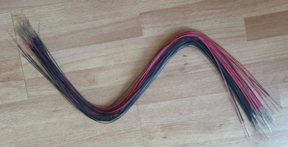 50 ~ 28" Pieces ~ 24 ga ~ Cloth Covered Solid Wire ~ Bell System ~ NEW
