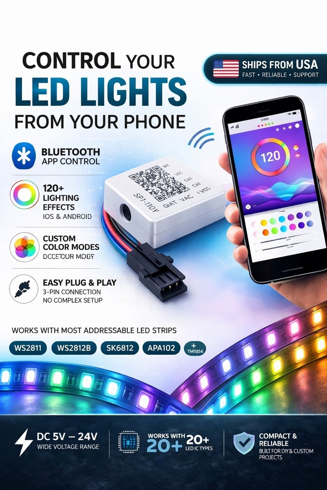 SP110E Bluetooth LED Controller WS2811 WS2812B