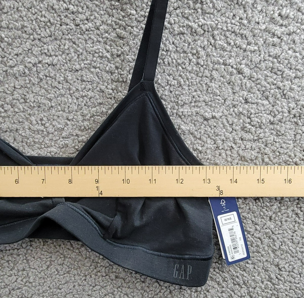 GAP GapBody Breathe Full Coverage Bralette Women's L True Black Solid Pullover