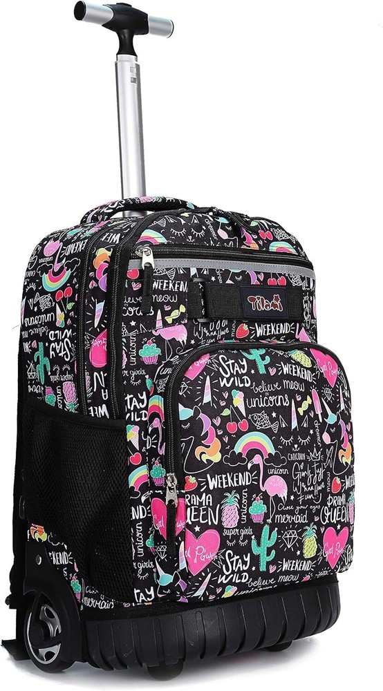 Lightweight 4.9lb Rolling Backpack with Armor Protection - Perfect for Students