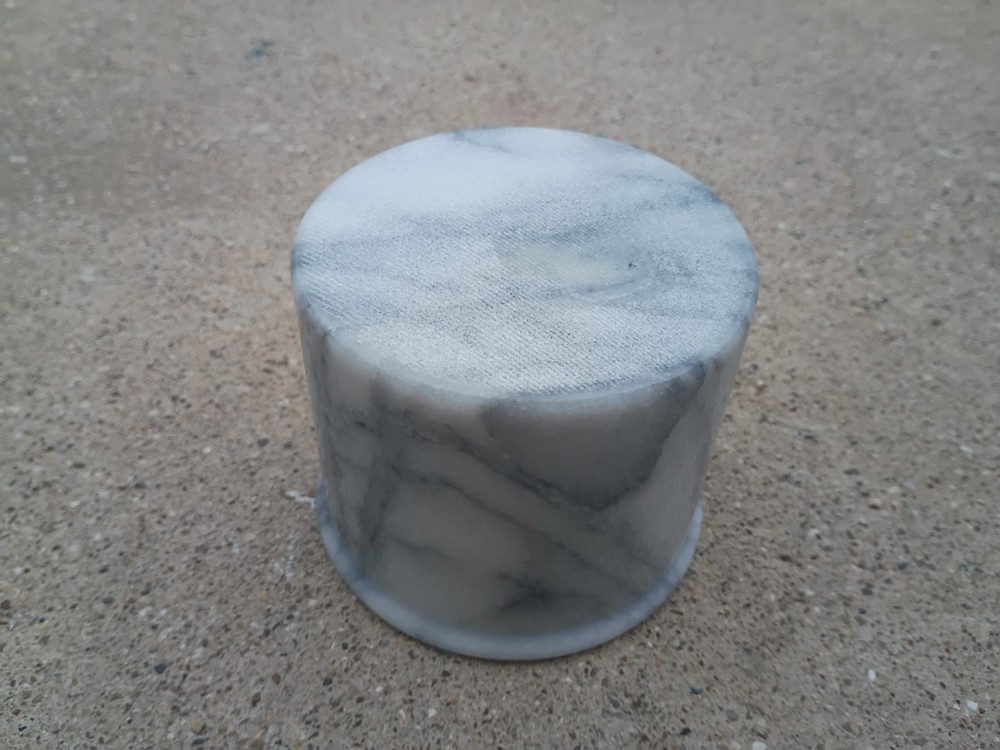 Marble Butter Keeper Crock 4.5" with Lid NICE!