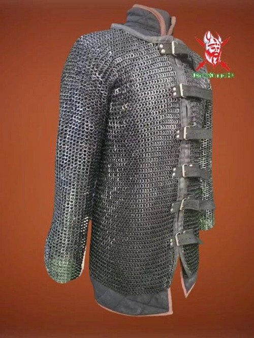 Open Chainmail Shirt, 9 mm Flat riveted with washer , Chainmail Shirt full sleev