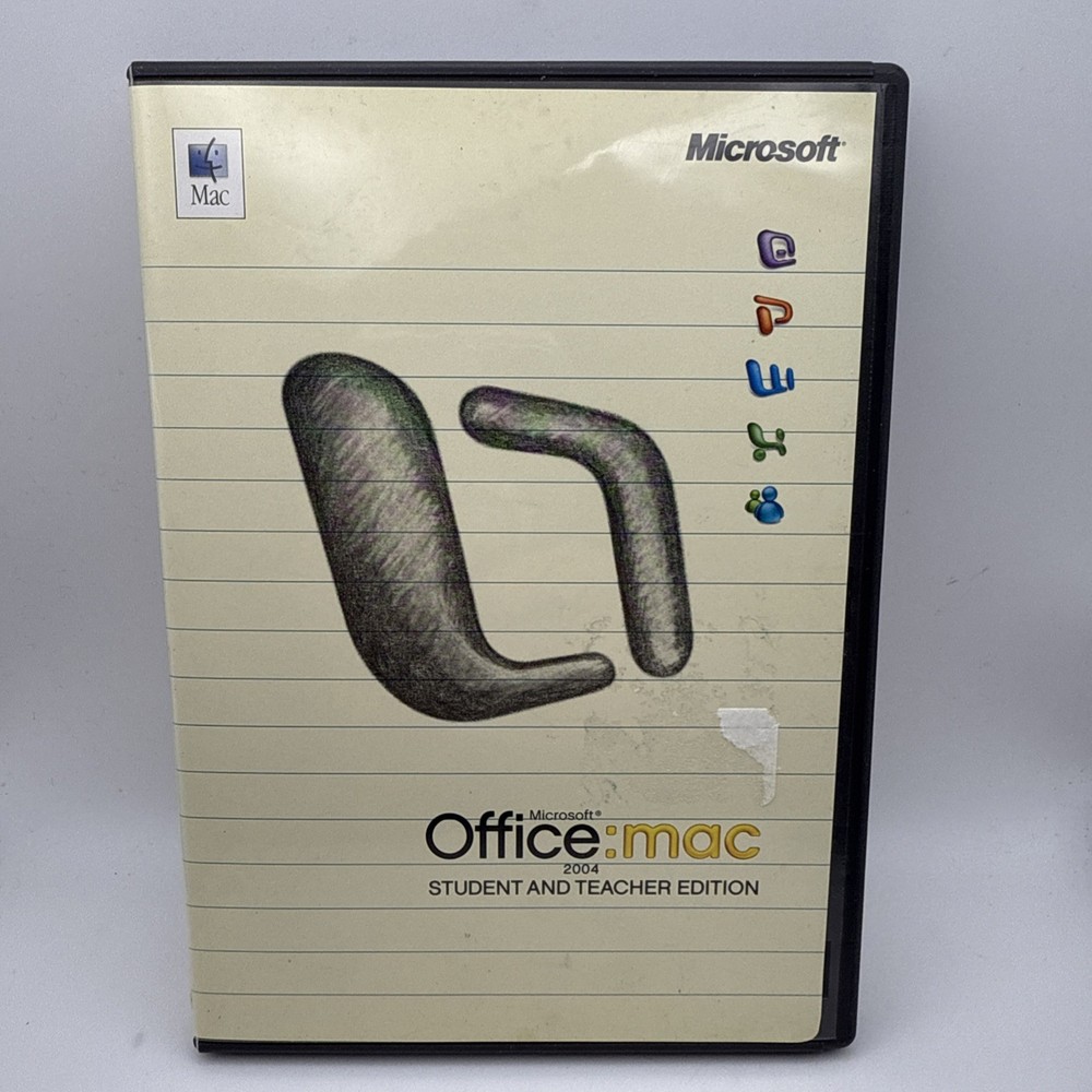 Microsoft Office Mac 2004 Student and Teacher Edition Software with booklet
