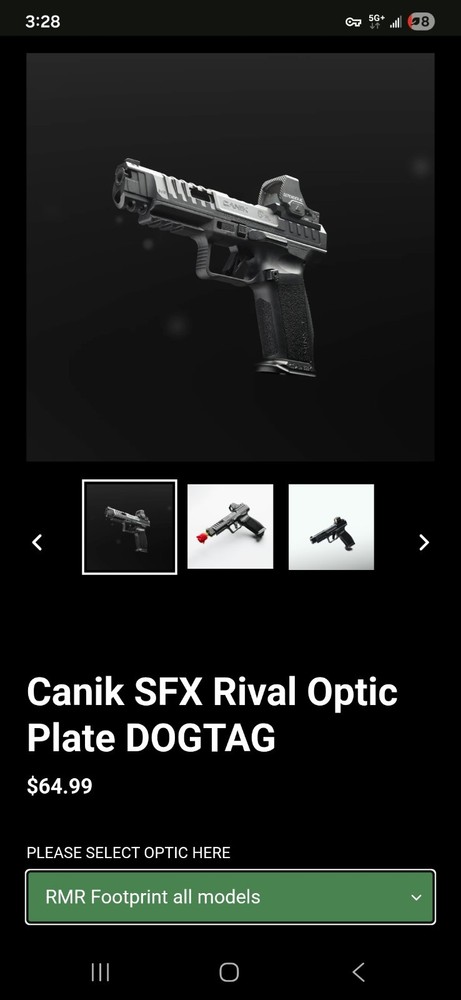Calculated Kinetics Canik Rival Optics Plate Dogtag