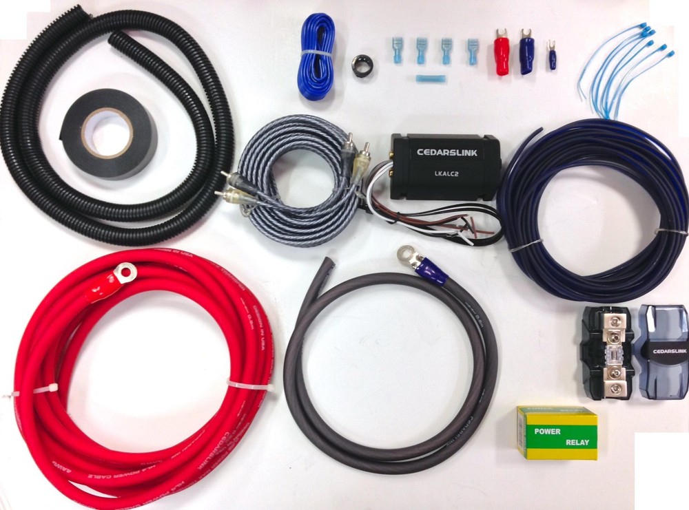 Complete CedarsLink 4 AWG High Quality Amplifier Installation Wire Cables Kit