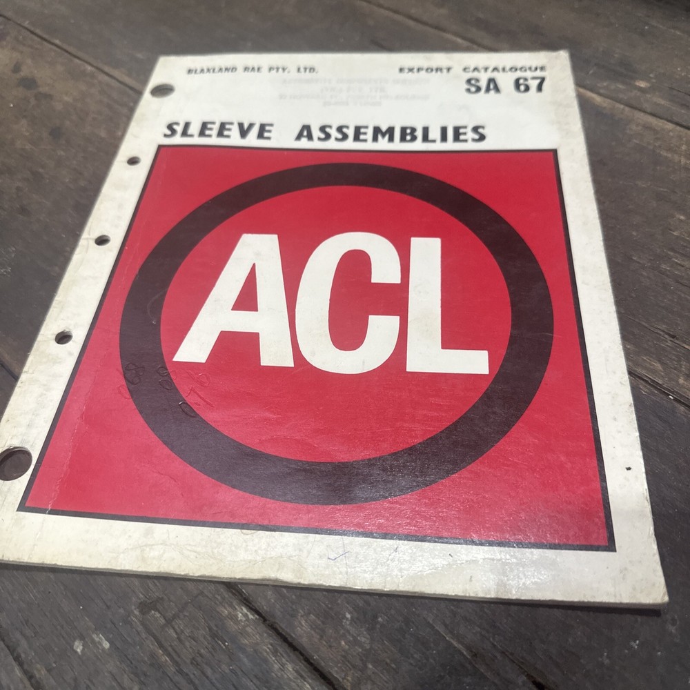 ACL Sleeve Assemblies 1967 Repco Vintage Catalogue