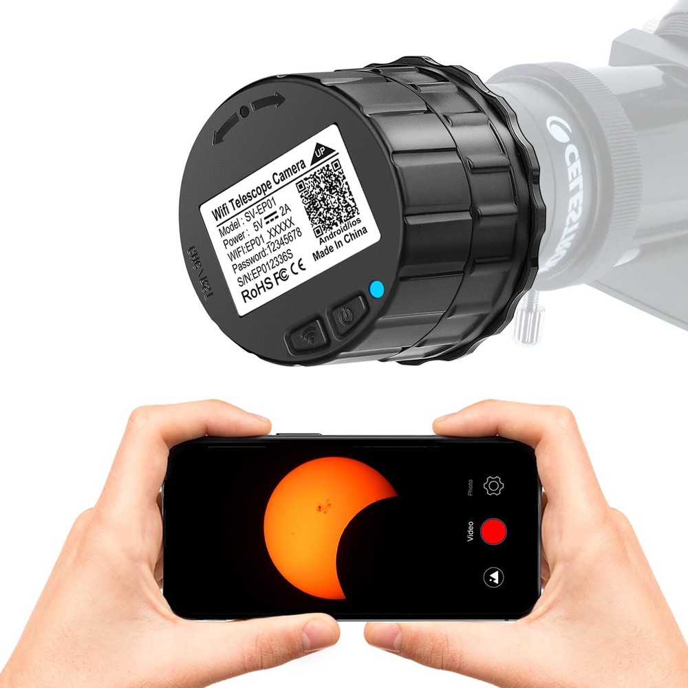 WiFi Electronic Eyepiece, Telescope and Microscope 32GB w/ screen