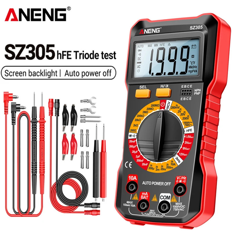 Professional Digital Multimeter Voltage Tester AC DC Ammeter