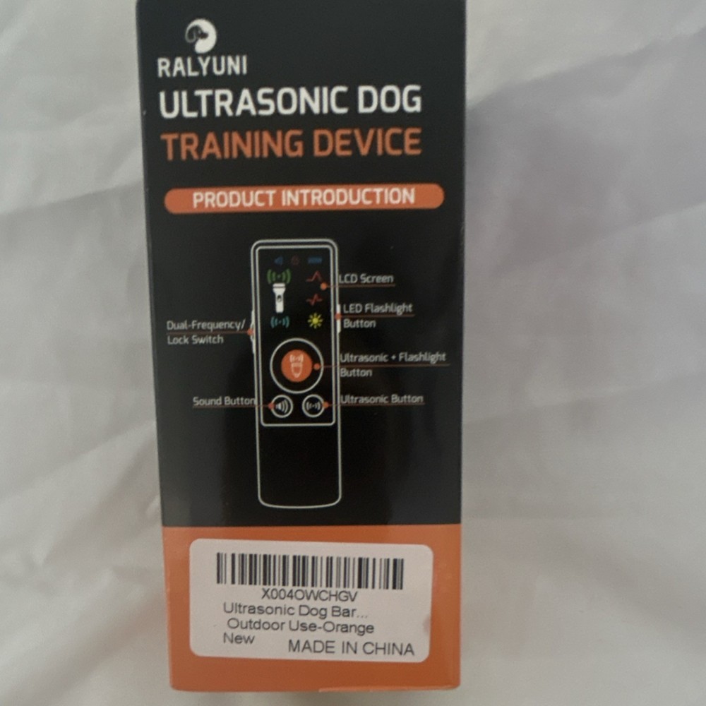 Ralyuni Ultrasonic Dog Training Device Anti Barking LED Flashlight