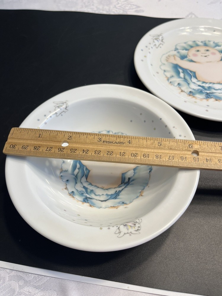 Royal Worcester Cabbage Patch 3 Piece Set Plate Bowl Cup England