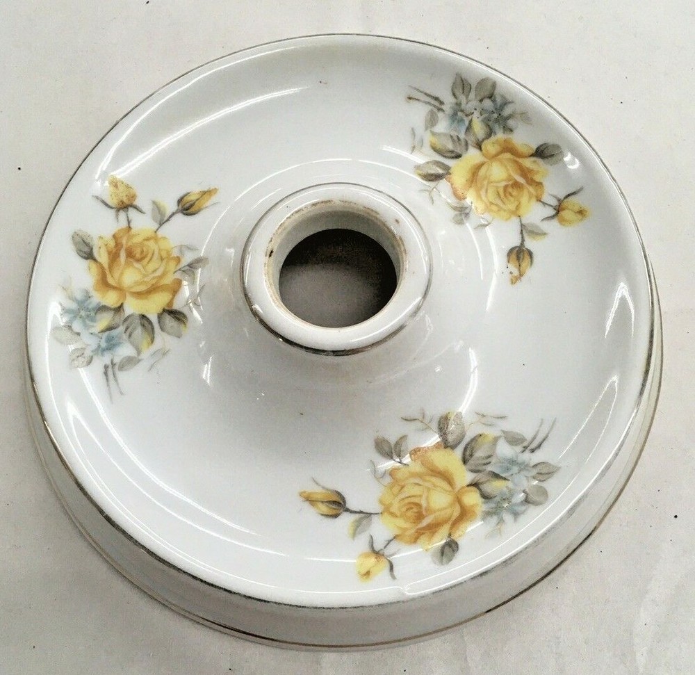 Porcelain Floral Single Light Wall Sconce