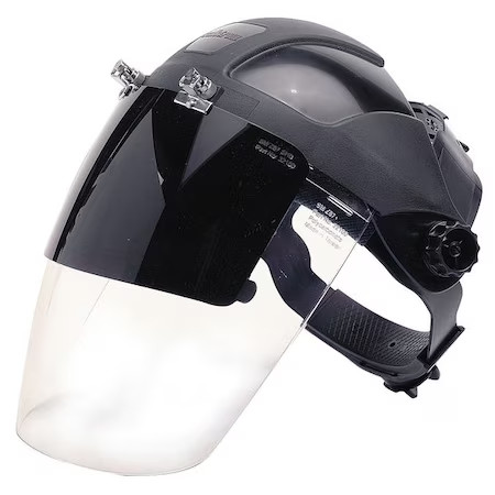 Sellstrom S32161b Ratchet Face Shield Assembly, Clear Visor, Polycarbonate,