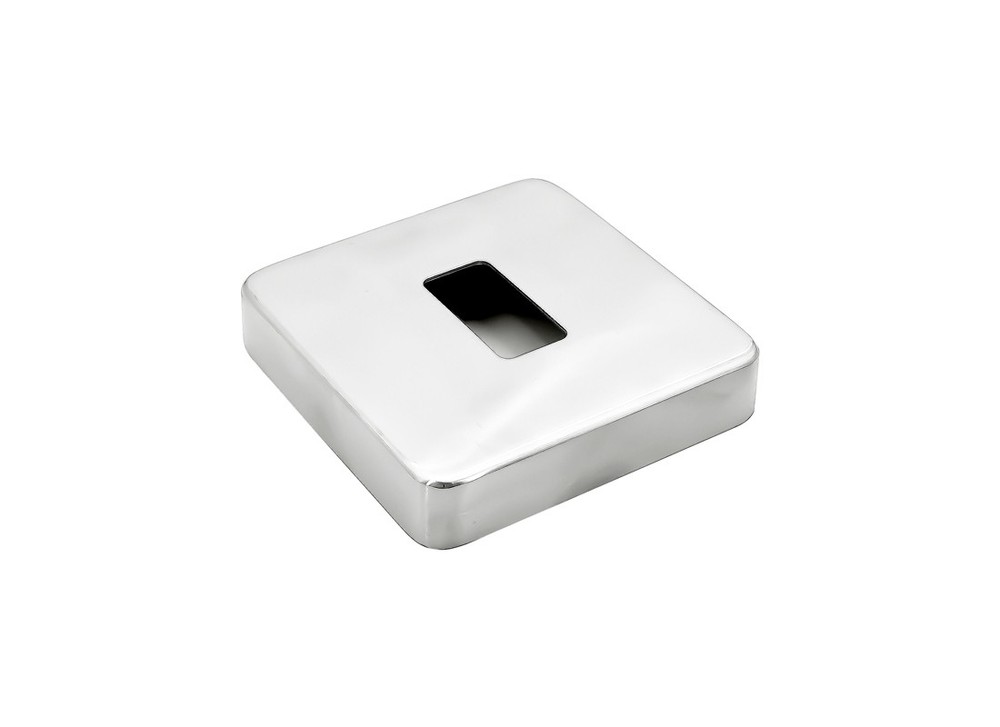 Flange Cover Plate For 1" x 2" Rectangular Rail - Polished Stainless